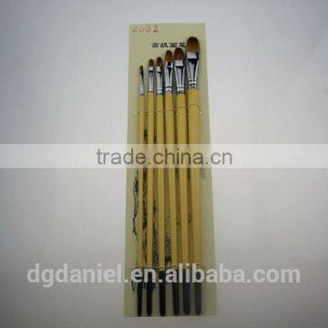 6pcs/pack New Artist Transparent Handle Paint Brush Set Artist Nylon Oil Painting Brushes Art photo-5