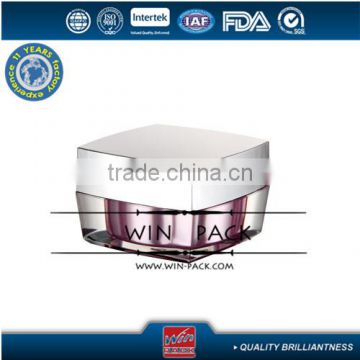 15g 20g top material square glass jar, acrylic cream bottle,with shiny silver cap