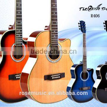 40 inch low price acoustic guitar for beginner from guitar factory (R406))