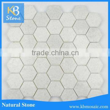 Alibaba hotsell Crystal White 2'' Hexagon Marble Mosaic Wall Floor Tile