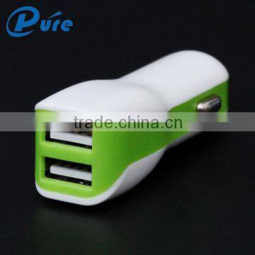 Pocket Charger for Mobile Phone USB Charger Car Adapter 2 Port Charger