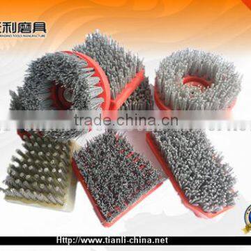 Brush for stone machine steel wire fickert brush