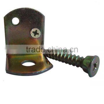 Electric Galvainzed Yellow Zinc. L Bracket With Screw