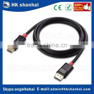 gold plated 4K resolution (UHD 3840 x 2160) displayport 1.2 to HDTV cable dp male to HD male data cable
