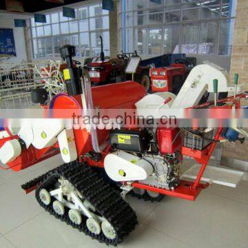 10hp mini rice combine harvester--track driven