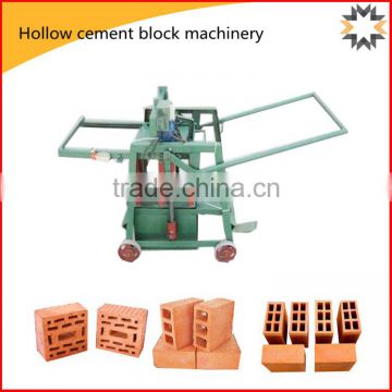 NEWEEK semi-automatic samll 2pcs/batch hollow clay cement block machine for sale