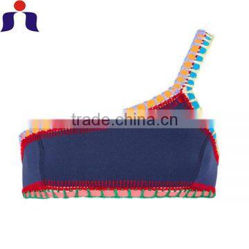 2016 Xxx Hot Sex Bikini One Shoulder Handmade Crochet High Waist Bikini photo-3