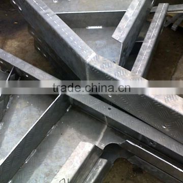 Aluminum alloy welded part for wind tower, tower platform cover plate