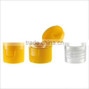 Glossy Top No Spill Reusable Plastic Caps Flip Top