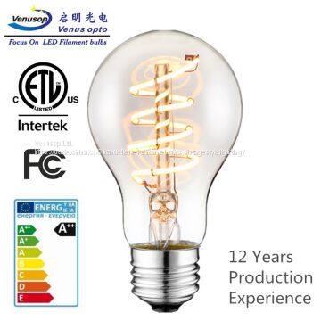 NEW Design for Decorative A19 4W Vintage Edison A60 Flexible Filament Led photo-2