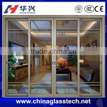 modern style aluminum frame standard sliding glass door size