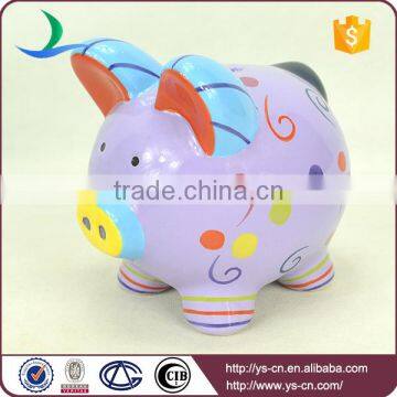 YScb-1 Wholesale Hand Paint Ceramic Piggy Bank for Kids photo-4