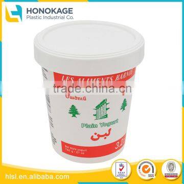 Wholesale Round Shape Food Packing Plastic Container with Lid, Yogurt Size of Container