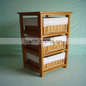 2017 Cheap Wholesale Rural Wood Cabinet With Willow Drawer Manufacturer photo-4