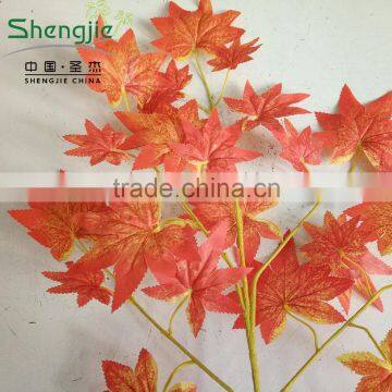 SJ071212 Dry Gold Leaf Decoration/plastic Maple Leaf/golden Maple Leaves Making photo-2