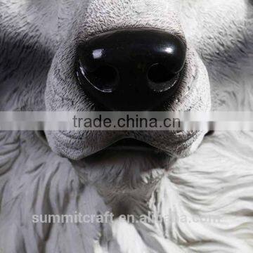 Resin Wall Animal Head Mount Carved Wolf Head photo-4