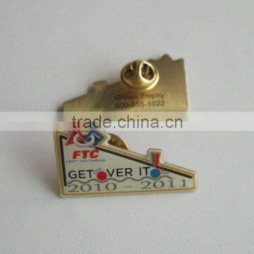 Triangle shape metal badge