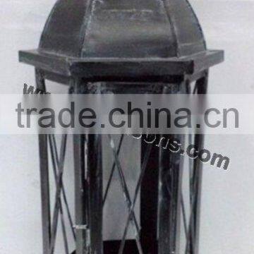 Mini Antioue Candle Holder Rose Gold Metal Lantern photo-2