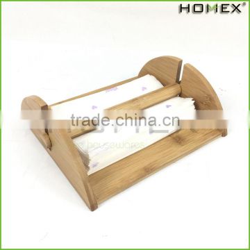 Bamboo Cocktail Napkin Caddy Holder with Bar Homex BSCI/Factory