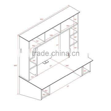 New Design MDF Wood Floating Table Wall Table Living Room Wall Mount Computer Desk Wall Desk photo-3