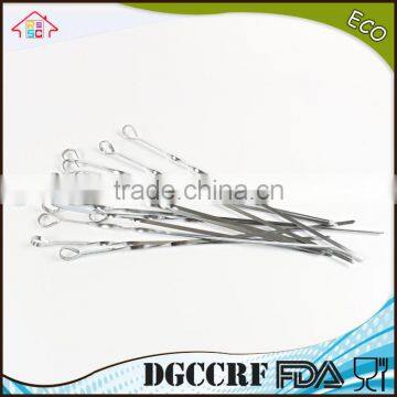 NBRSC 15 Inch 10PCS Stainless Steel BBQ UTENSIL Skewers Barbeque Kabob Needle Fork photo-5