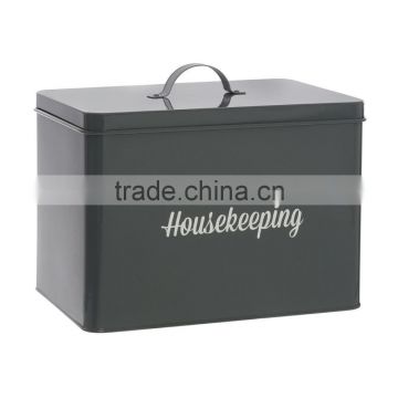 Large capacity metal housekeeper tool box storage container for household use