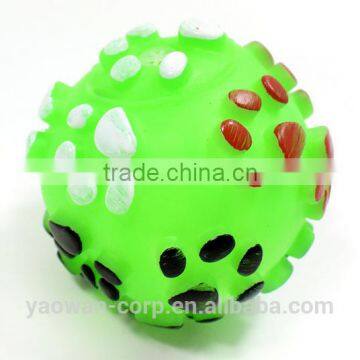 Ringing Paw Prints Pet Dog Toys Vinyl Ball photo-3