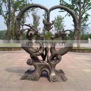 look like heart dragon decor garden statue for sale