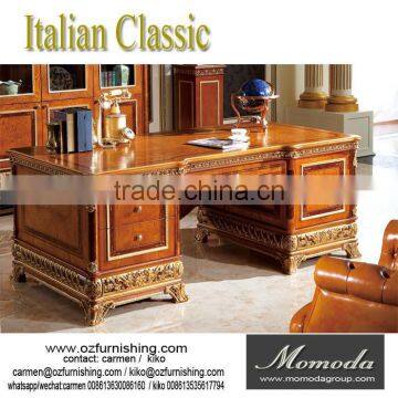 YB62 Classic Solid Wood Office Furniture, Executive Veneer Office Desk, Luxury Boss Office Table Designs photo-2