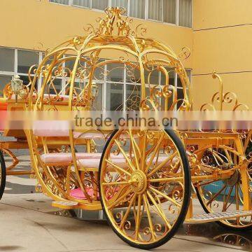 Golden horse carriage royal style pumpkin horse carriage(BG11-M075)