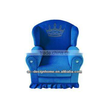 BLUE LINT/WOODEN CROWN KID ONE SEAT SOFA