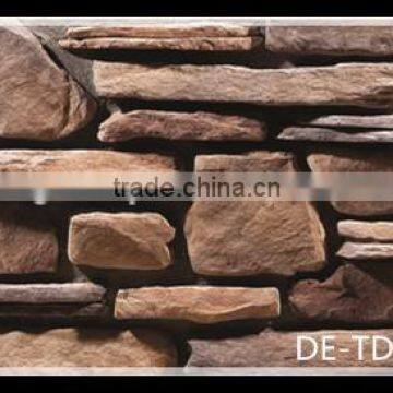 Durable 3D Handmade Stone Veneer, 3D Stone Wall Tiles, 3D Artificial Stone Veneer Tiles