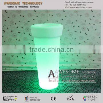 Battery Powered Illuminated Led Plastic Flower Pot photo-3