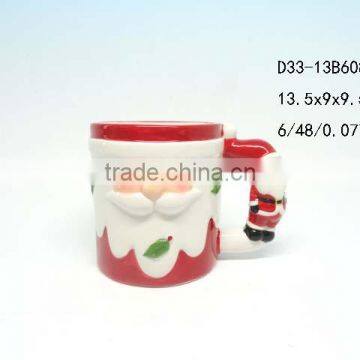 Santa Claus shaped ceramic mugs for Christmas