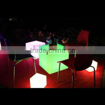 modern led cube table with 16 colors changing led light