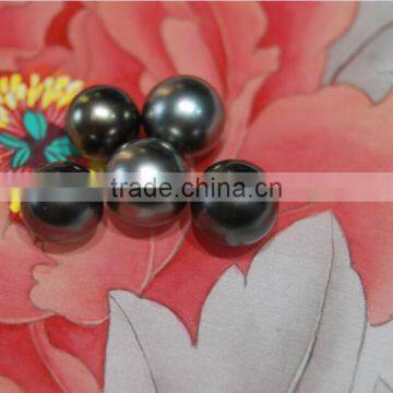 14-15mm Natural Black Tahitian Loose Pearl Beads photo-2