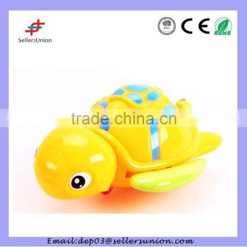 17cm waterproof baby bath toy, stay wire turtles and frog , both in water and road