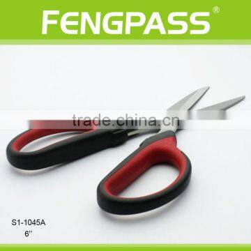 S1-1045A 6" 2Cr13 Stainless Steel Blade With PP+TPR Plastic Handle Plastic Scissor photo-3