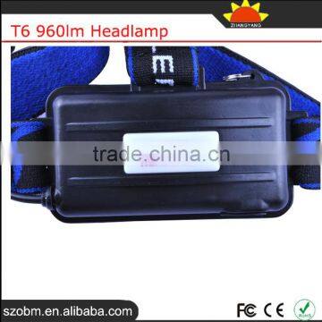 T6 960lm 3 Mode Powerful Led Headlamp Wholesale Rechargable Head Flashlight photo-3