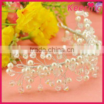 China fashion acryilc bridal wedding bulk hair accessories WHD-017