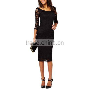 Fashion Women Evening Party Cocktail Long Sleeve Summer Lace Short Mini Dress photo-2