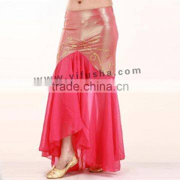 2015 stylish women ballroom dance wear,sexy wavy chiffon maxi long skirt for bellydance