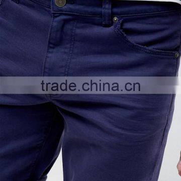 High Quality Cheapest New Design Custom Zip Fly Turn-up Hem 98% Cotton 2% Elastane Stretch Denim Men's Navy Casual Summer Shorts photo-3