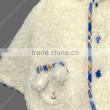 Fashion Baby White Winter Soft Amice Fur Cloak Coat for Children Warm Girls Outerwear photo-4