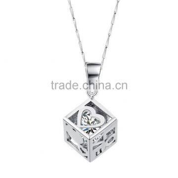 Modern Personalized Design Jewelry 925 Silver Rubik's Cube Pendant photo-3
