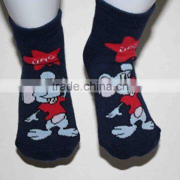 Baby dark blu bright color terry towelling cloth socks