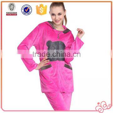 2016 latest design plus size fashion velvet women pajamas