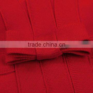 New Fashion 2015 Red Small Bowknot Strapless Knee Length Bandage Dress Celebrity Elegant Dresses photo-6
