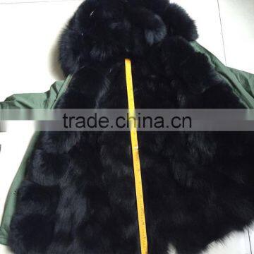 CX-G-P-02 Hot Sale Fox Fur Real Fur Parka Warm Winter Wear for Ladies Parka photo-6