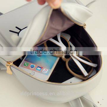 2017 Shoulder Bag Women for Shopping Black Daily Leather Backpack Animal Cute Cat Bag photo-6